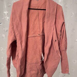 Aritzia Wilfred Diderot Cocoon Cardigan Sweater in Peach sz S